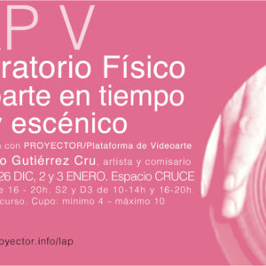 26.12.2020-03.01.2021. LAP V – Laboratorio Físico de Videoarte en Tiempo Real y Escénico